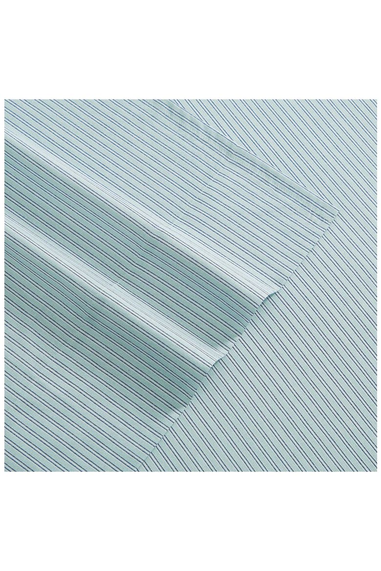 Highland Ticking Stripe Sheet Set, Alternate, color, HARBOR GREEN/ BLUE