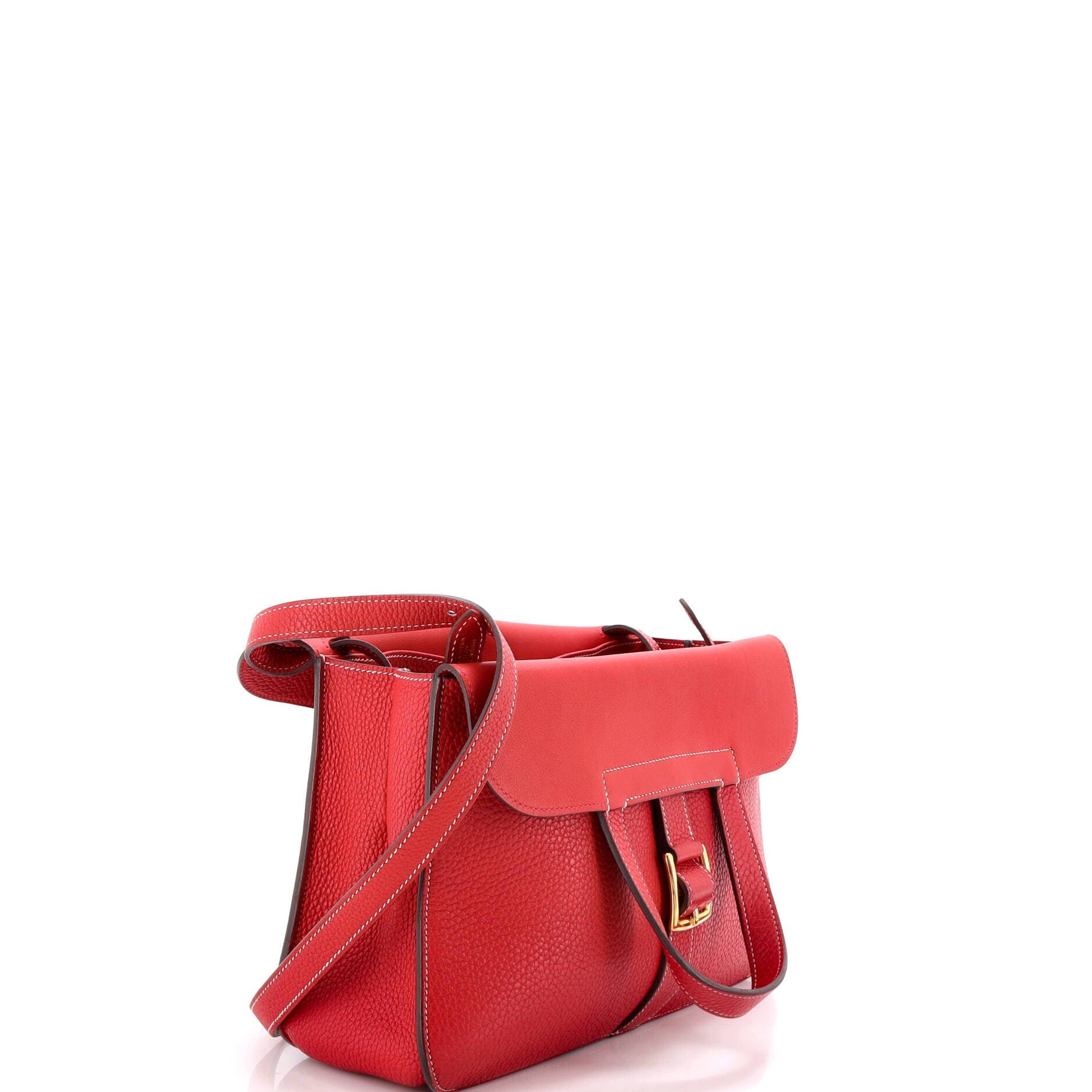 Pre-Owned Hermes Halzan Bag Clemence 31, Alternate, color, Rouge Casaque