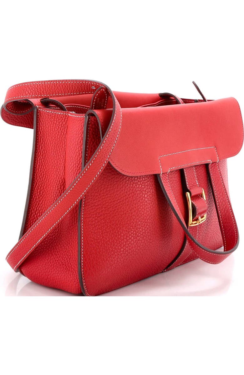 Pre-Owned Hermes Halzan Bag Clemence 31, Alternate, color, Rouge Casaque