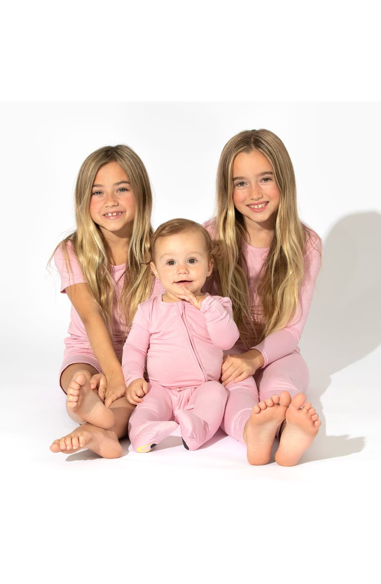 Bellabu Bear Kids' Dusty Rose Set of 2 Piece Pajamas, Alternate, color, Dusty Rose