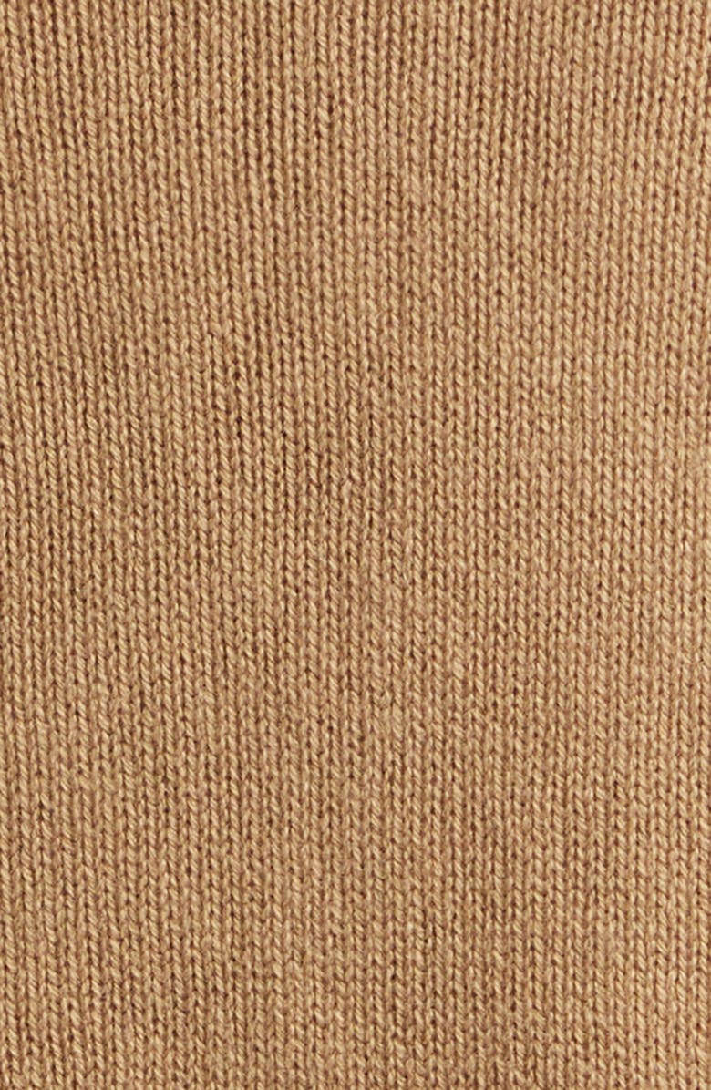 Burberry Janelle EKD Wool & Cashmere Crewneck Sweater, Alternate, color, Camel