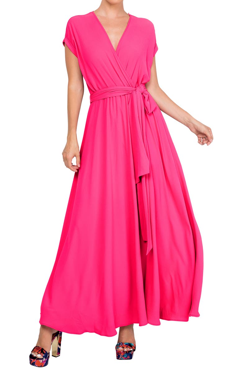 MEGHAN LA Jasmine Wrap Maxi Dress, Main, color, 