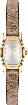 COACH Greta Leather Strap Watch, 15.3mm