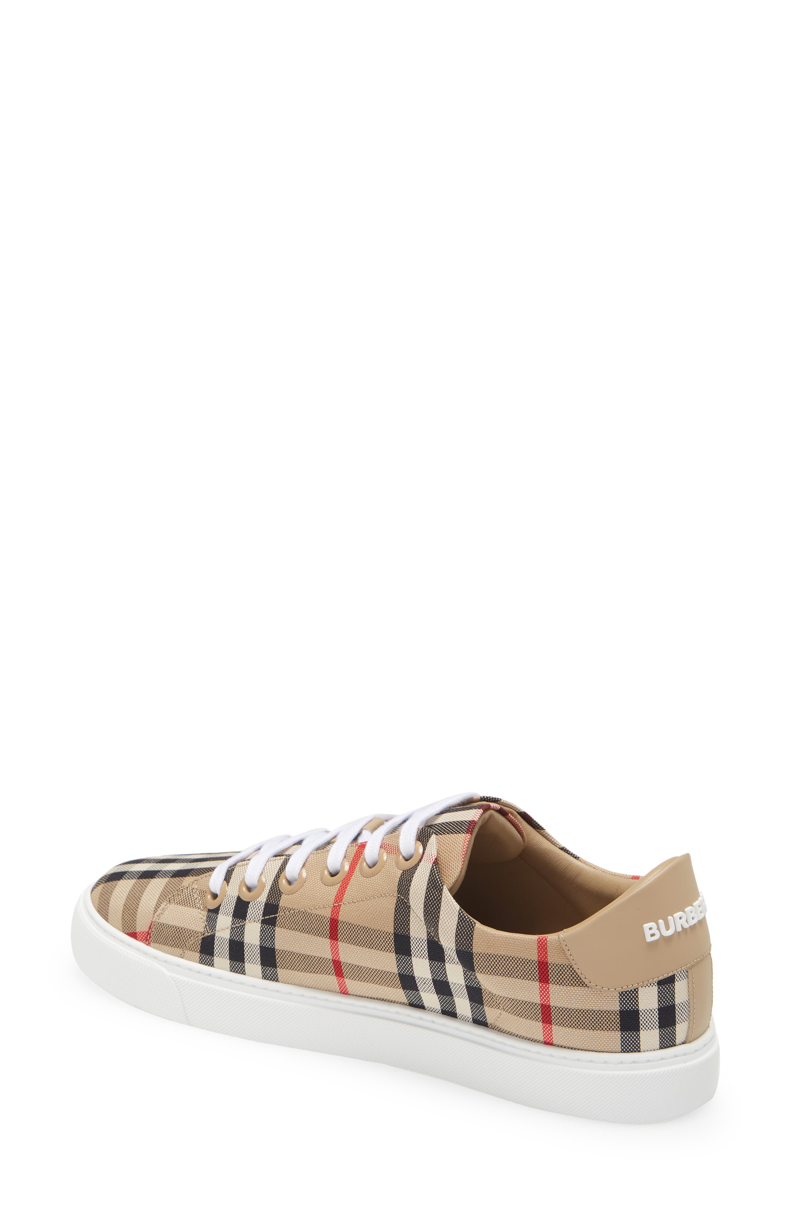 Burberry Albridge Vintage Check Low Top Sneaker, Alternate, color, Archive Beige