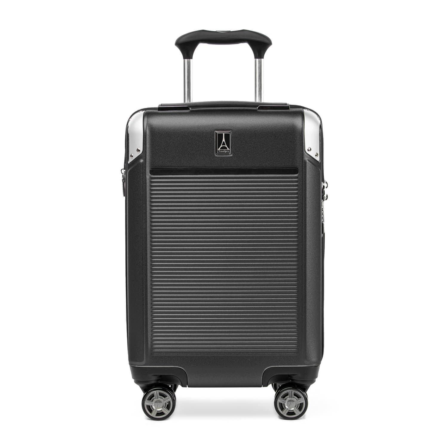 TRAVELPRO Platinum Elite Hardside Expandable Compact Carry-On 20-Inch Spinner, Main, color, Shadow Black