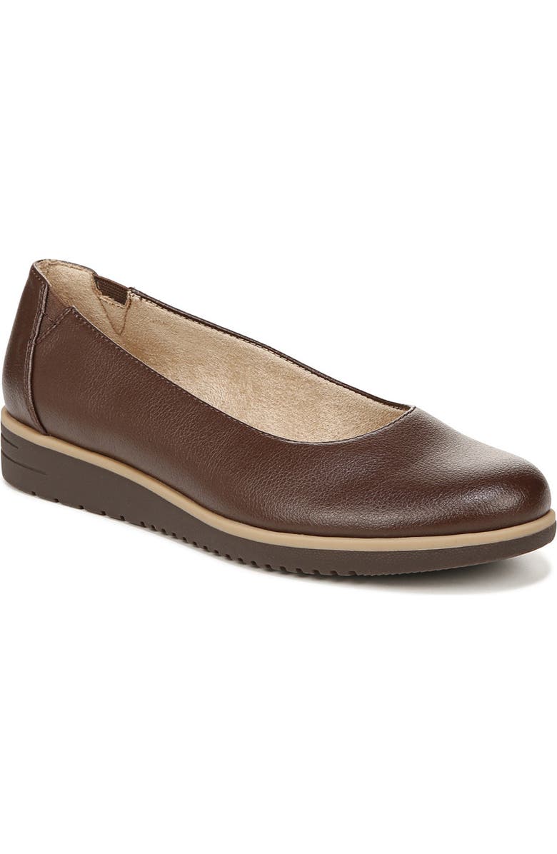 SOUL NATURALIZER Idea Ballet Wedge Slip-On Flat - Wide Width Available, Main, color, Coffee Brown