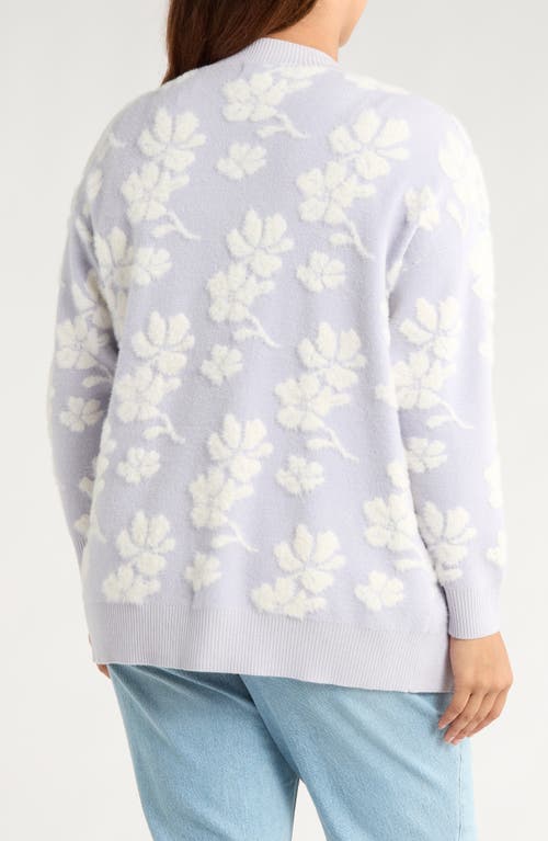 Gemma + Jane Floral Jacquard Long Cardigan In Multi