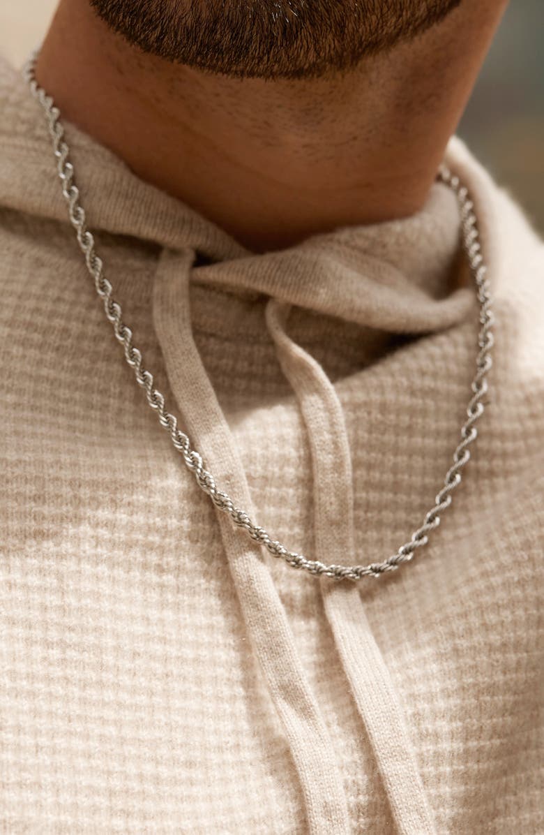 Brook and York Men's Stainless Steel Rope Chain Necklace, Alternate, color, 