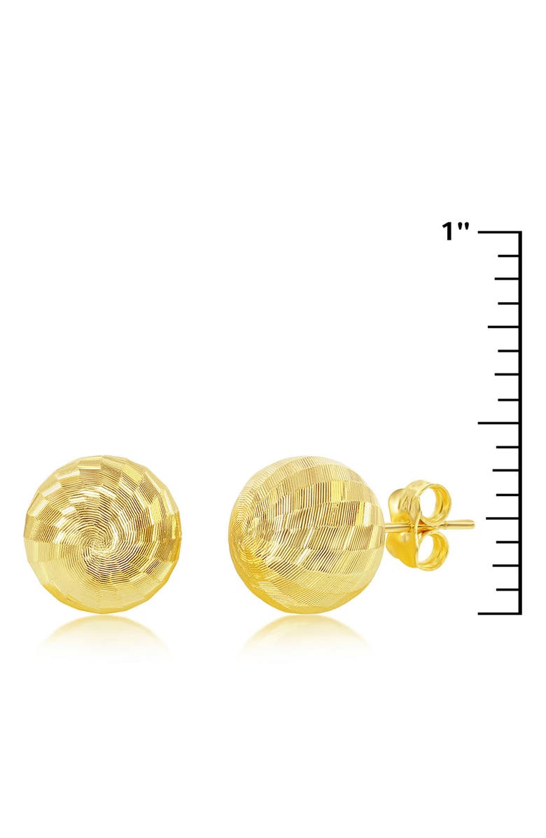 SIMONA 14K Yellow Gold Diamond Cut Bead Stud Earrings, Alternate, color, 