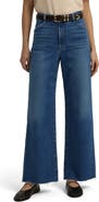Favorite Daughter The Mischa Raw Hem Super High Waist Wide Leg Jeans