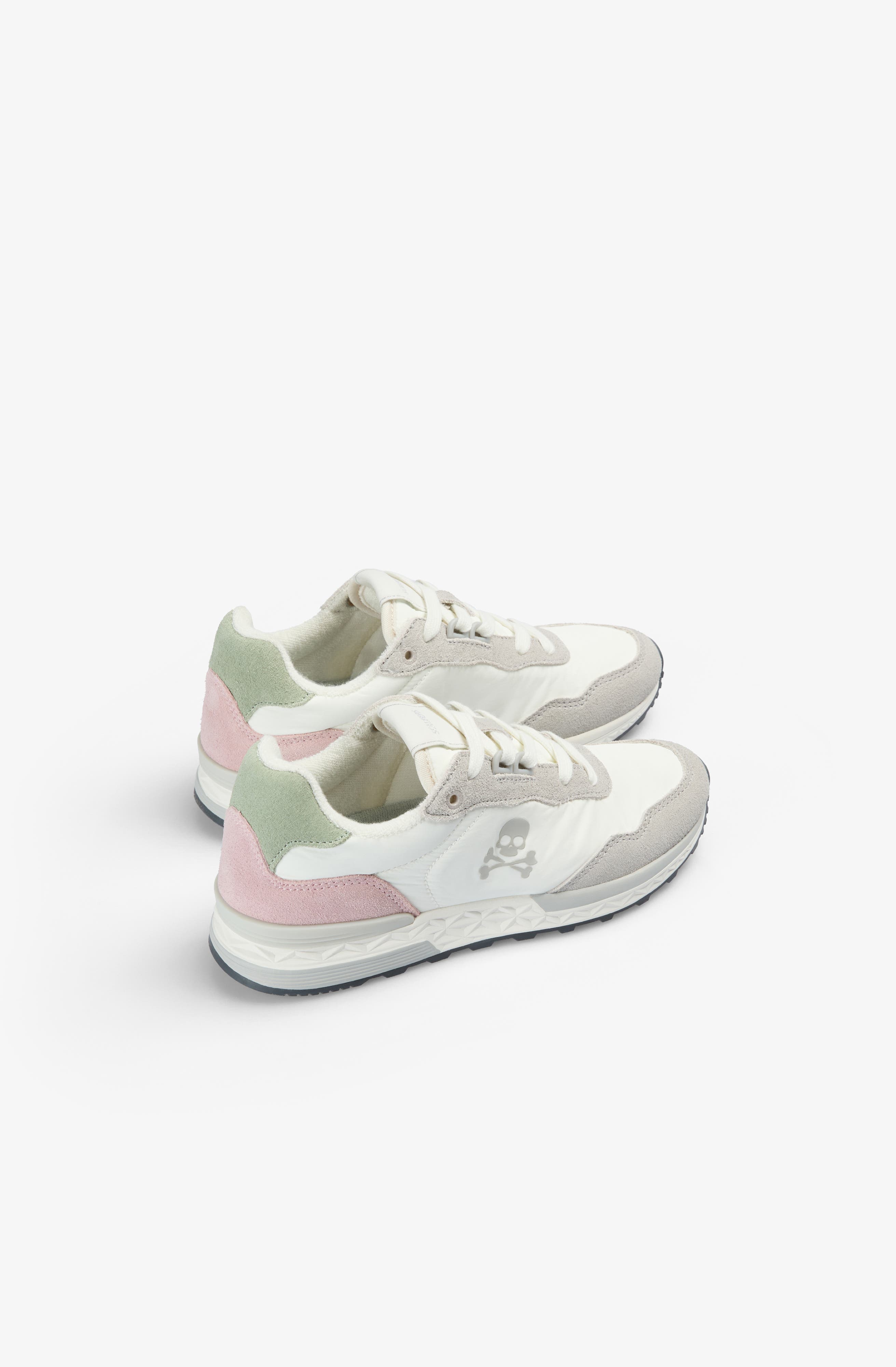 Contrasting Suede Sneaker, Alternate, color, WhiteGreen