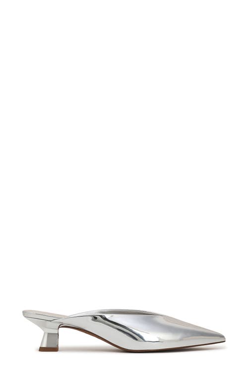 Franco Sarto Jayda Kitten Heel Mule In Silver