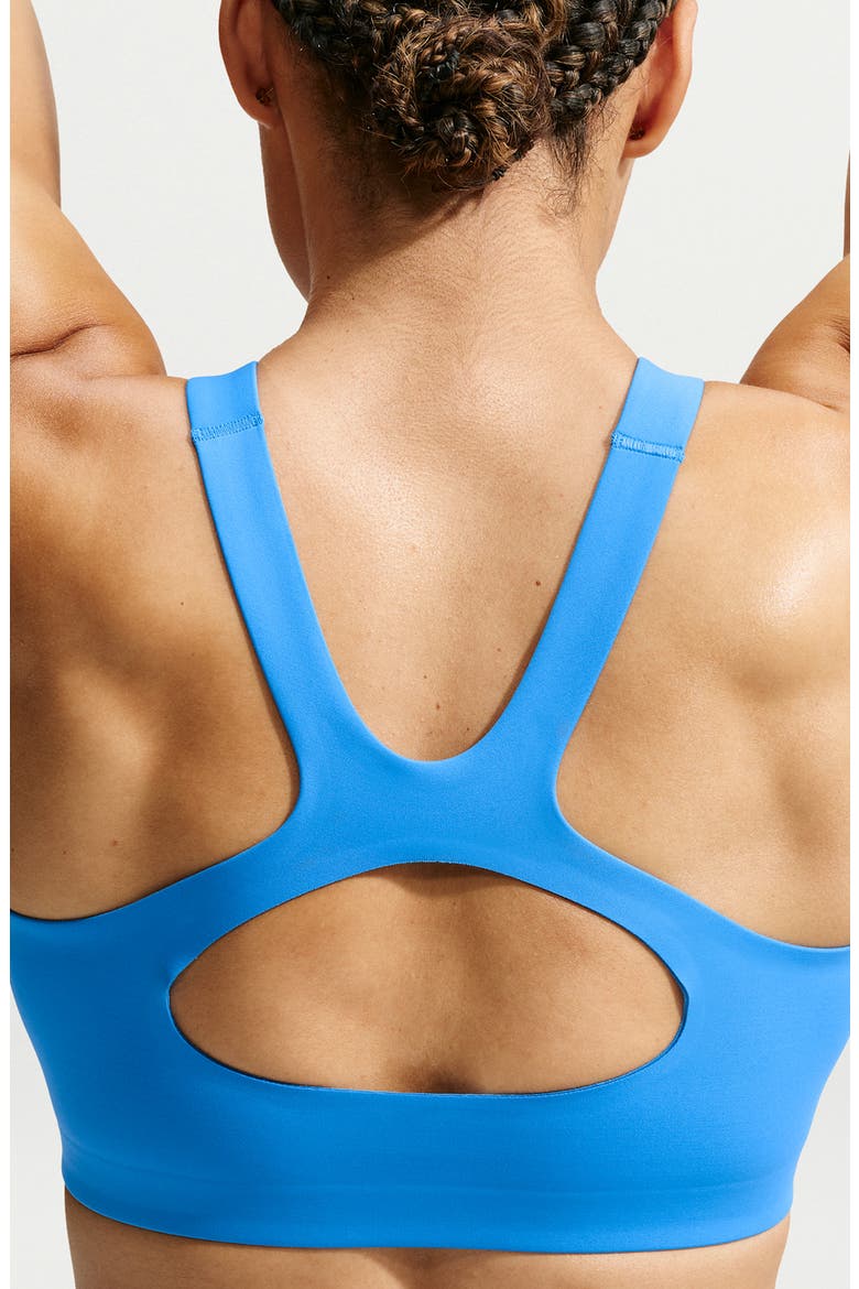 Universa Cutout Sports Bra, Alternate, color, LIGHT PHOTO BLUE/ BLUE SPARK