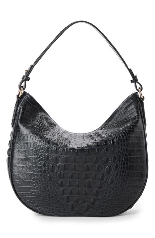 Brahmin Small Kathleen Genuine Calf Hair & Leather Shoulder Bag In Black
