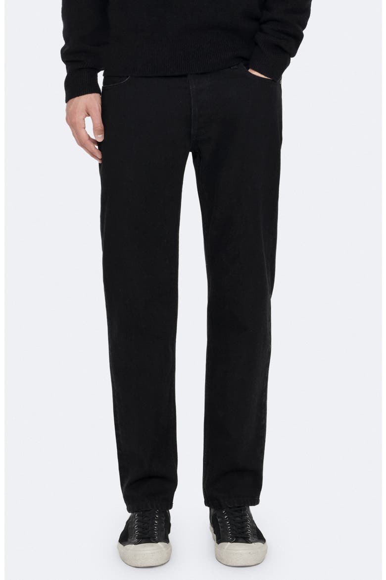 Regular Straight Leg Jeans, Main, color, BLACK