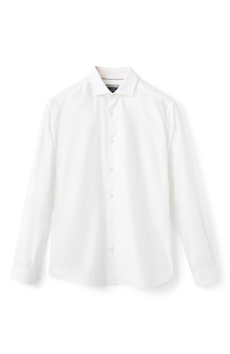 MANGO Regular Fit Cotton Oxford Cloth Button-Up Shirt, Alternate, color, White