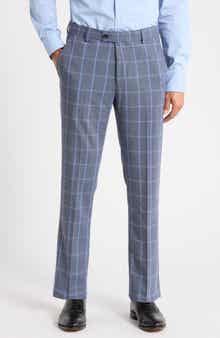 Flat Front Dye Plaid Dress Pants