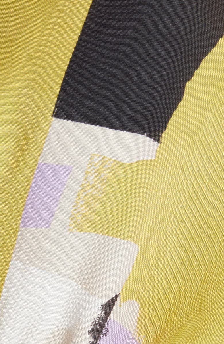 Masai Copenhagen Irekana Abstract Print Drawstring Waist Blouse, Alternate, color,