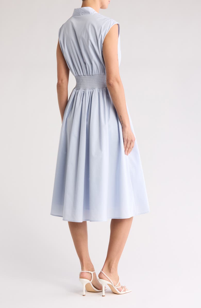 Sable Zip Cotton Poplin Midi Dress