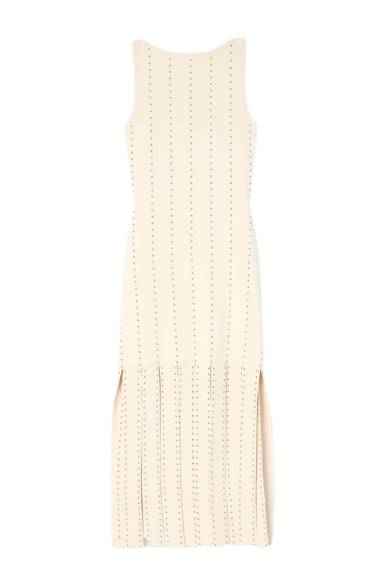 SANDRO Fringed knit maxi dress, Alternate, color, Ecru