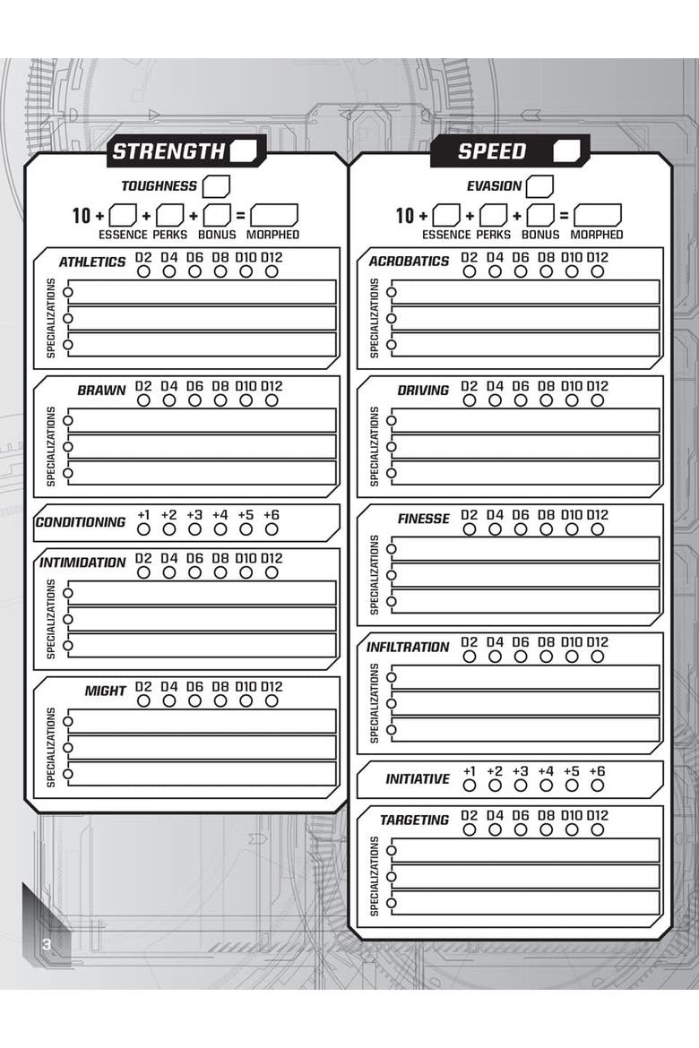 G.I.I JOE Roleplaying Game Expanded Character Sheet Journal, Alternate, color, Blue