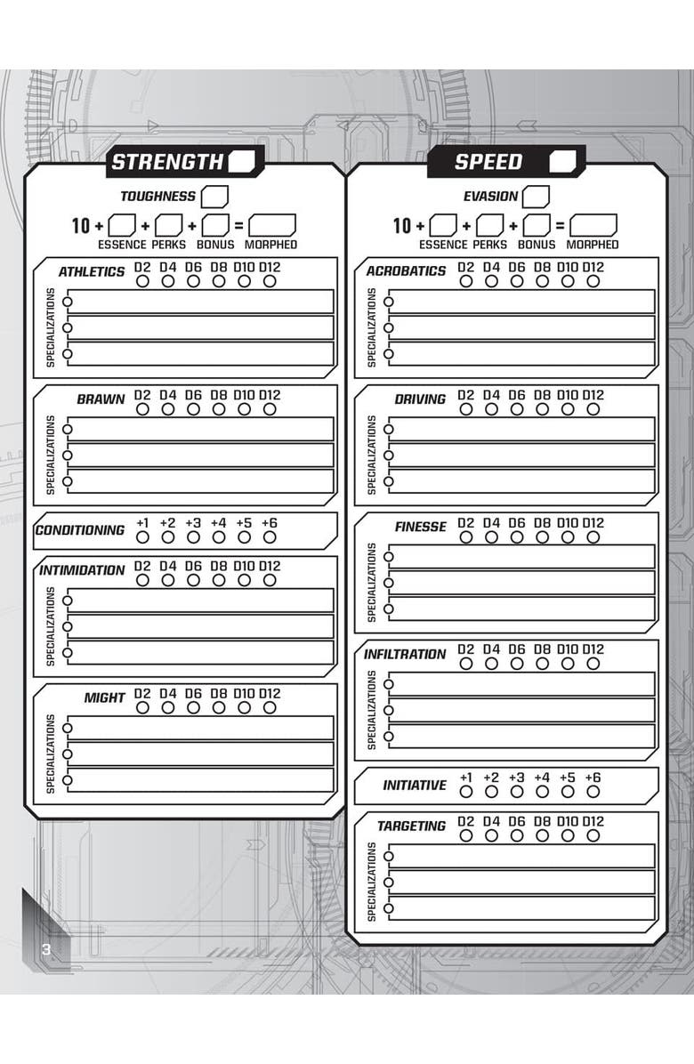 Renegade Game Studios G.I.I JOE Roleplaying Game Expanded Character Sheet Journal, Alternate, color, Blue