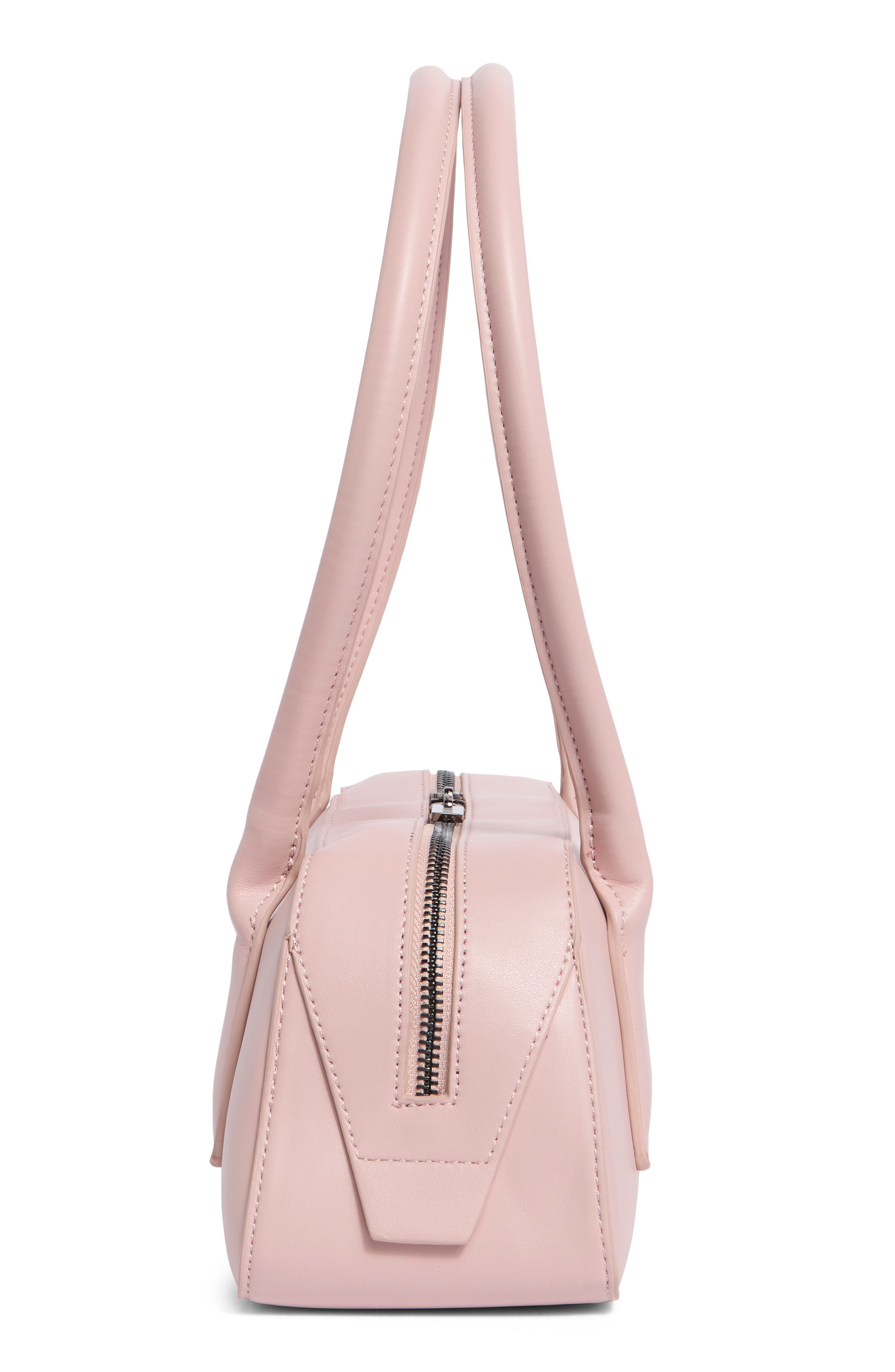 BCBG Faux Leather Shoulder Bag, Alternate, color, Pink