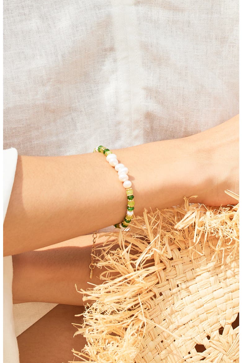 Thetis Bracelet, Alternate, color, Green & White