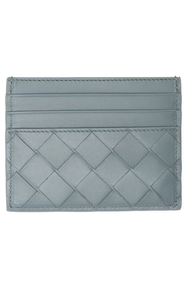 Bottega Veneta Intrecciato Leather Card Case, Alternate, color,