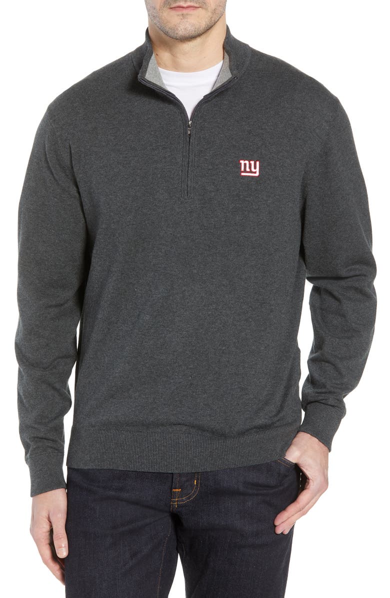 Cutter & Buck New York Giants - Lakemont Regular Fit Quarter Zip Sweater, Main, color, 
