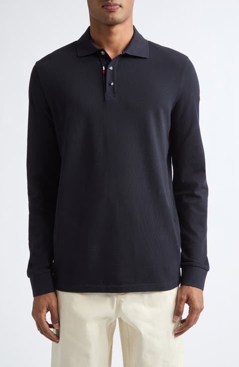 Long Sleeve Cotton Piqué Polo