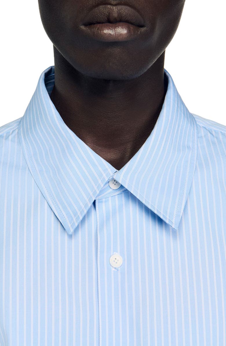 SANDRO Striped shirt, Alternate, color, Sky Blue
