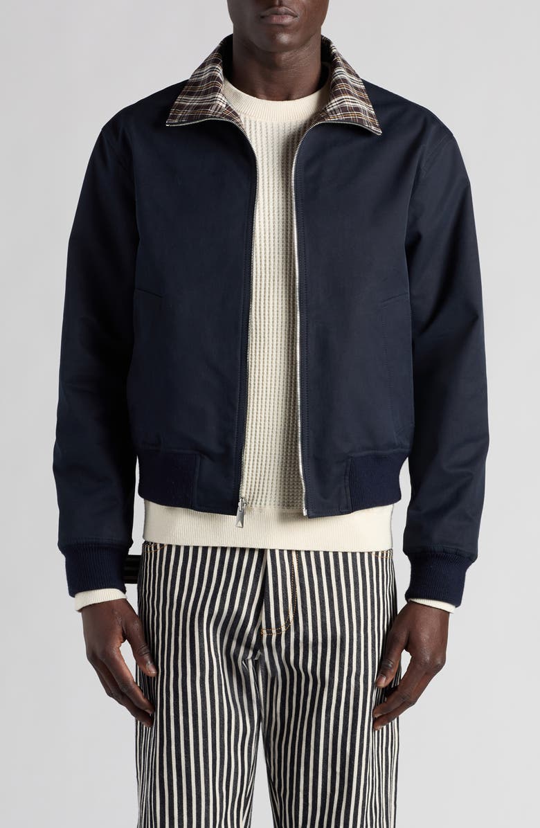 Bottega Veneta Reversible Compact Cotton Jacket, Main, color, 4246 Fondant/ Dove/ Mint