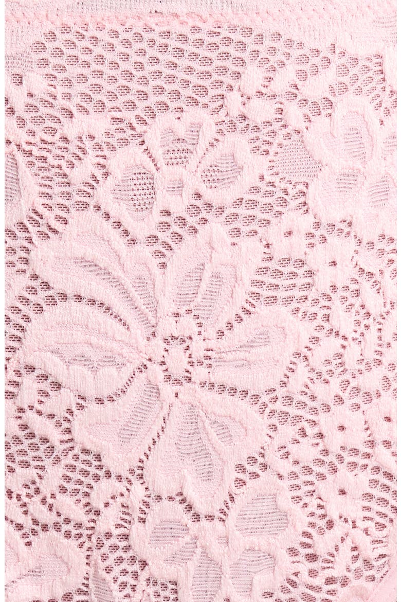 Lace & Mesh Bikini, Alternate, color, PETAL PINK