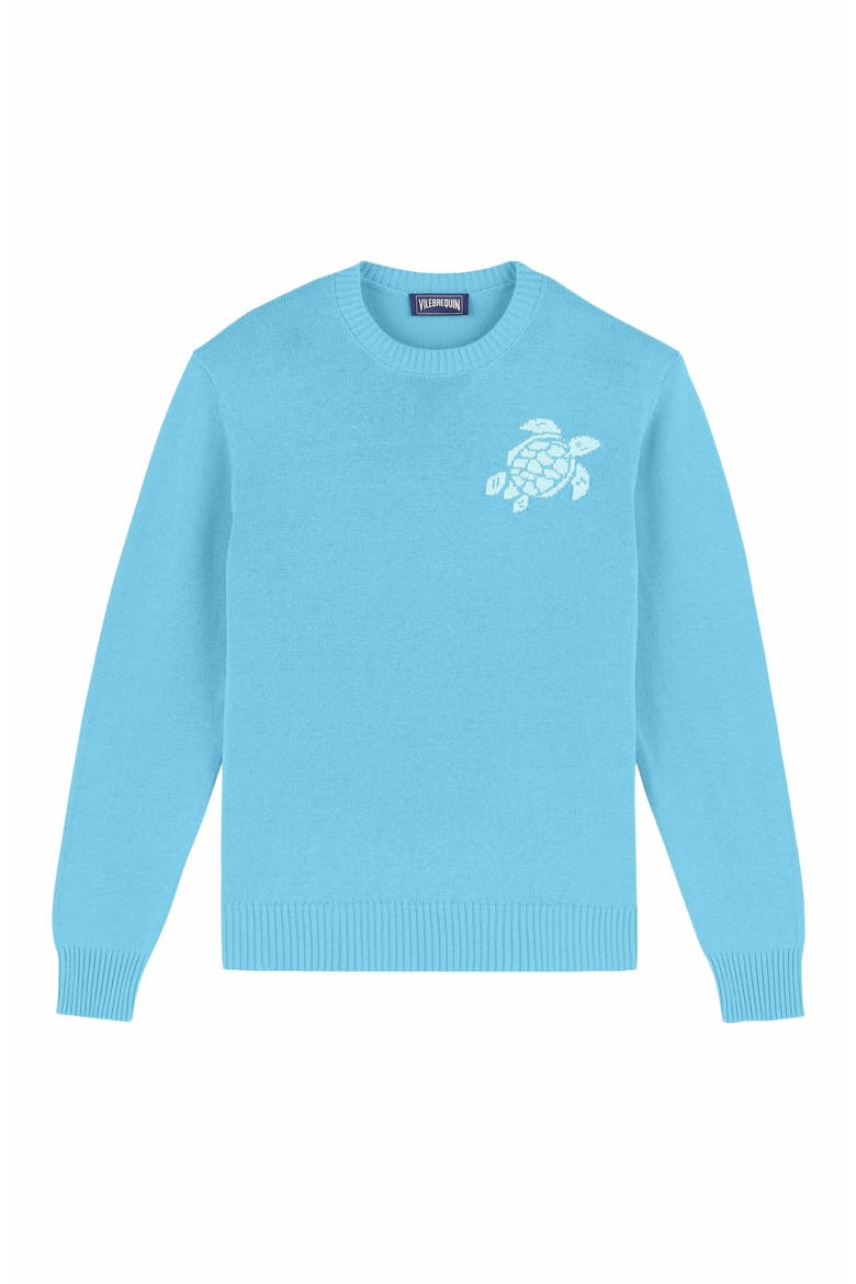 Men's Wool Cashmere Turtle Sweater, Alternate, color, BLEU TROPEZIEN
