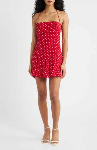 Princess Polly Delamere Polka Dot Halter Minidress