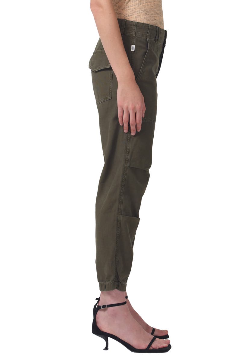 Citizens of Humanity Agni Crop Twill Utility Trousers, Alternate, color, Tea Leaf