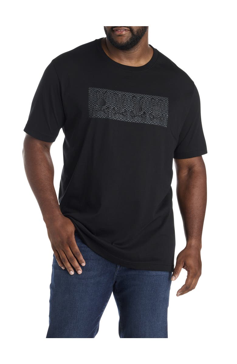 Psycho Bunny Big & Tall Costello Graphic Tee, Main, color, Black