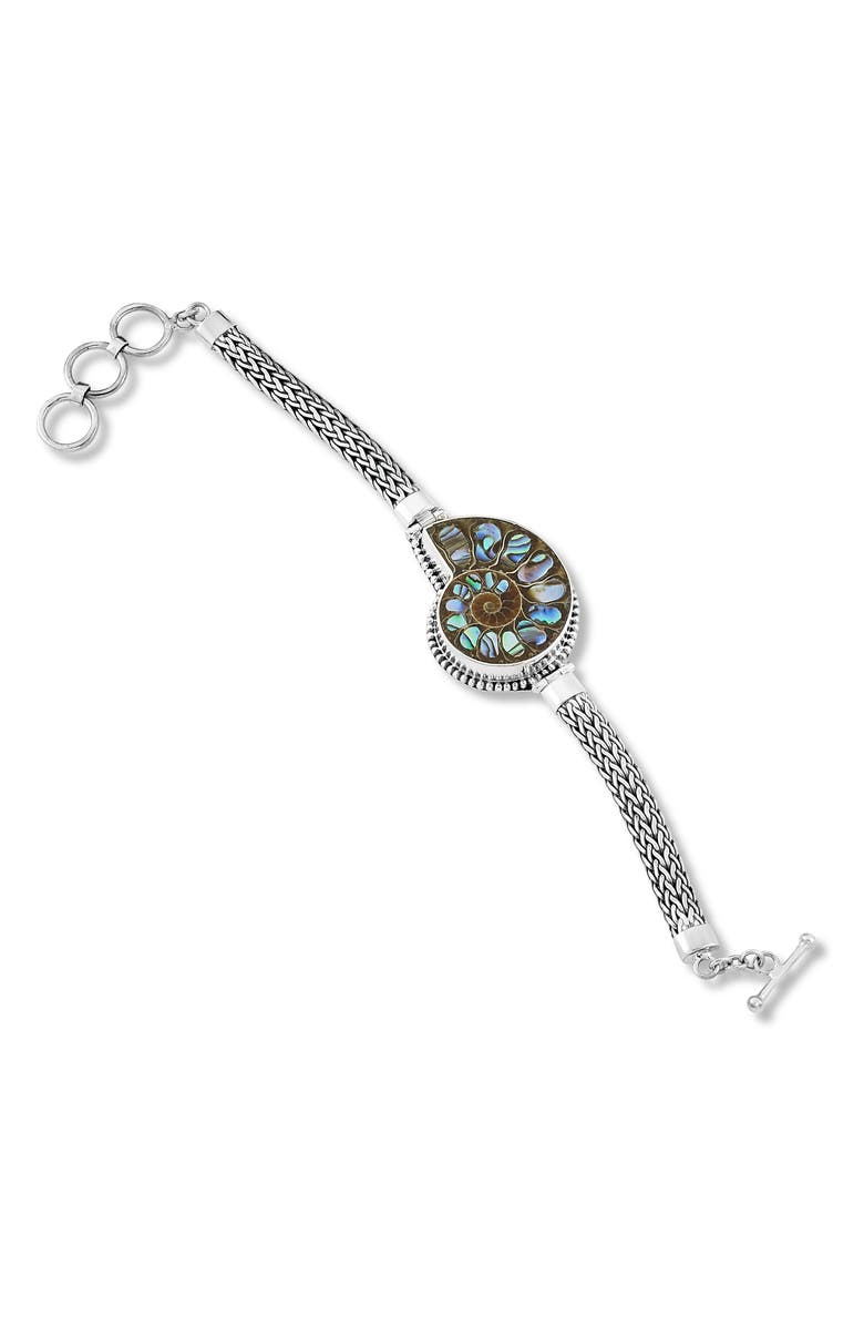 SAMUEL B. Tulang Naga Fossil Bracelet, Alternate, color, Silver