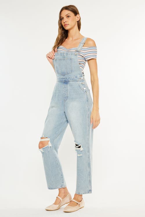 Kancan Becky 90s Denim Overalls In Brown