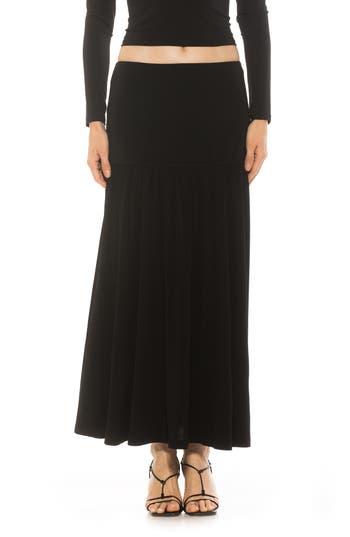 Alexia Admor Lia Low Rise Maxi Skirt In Black