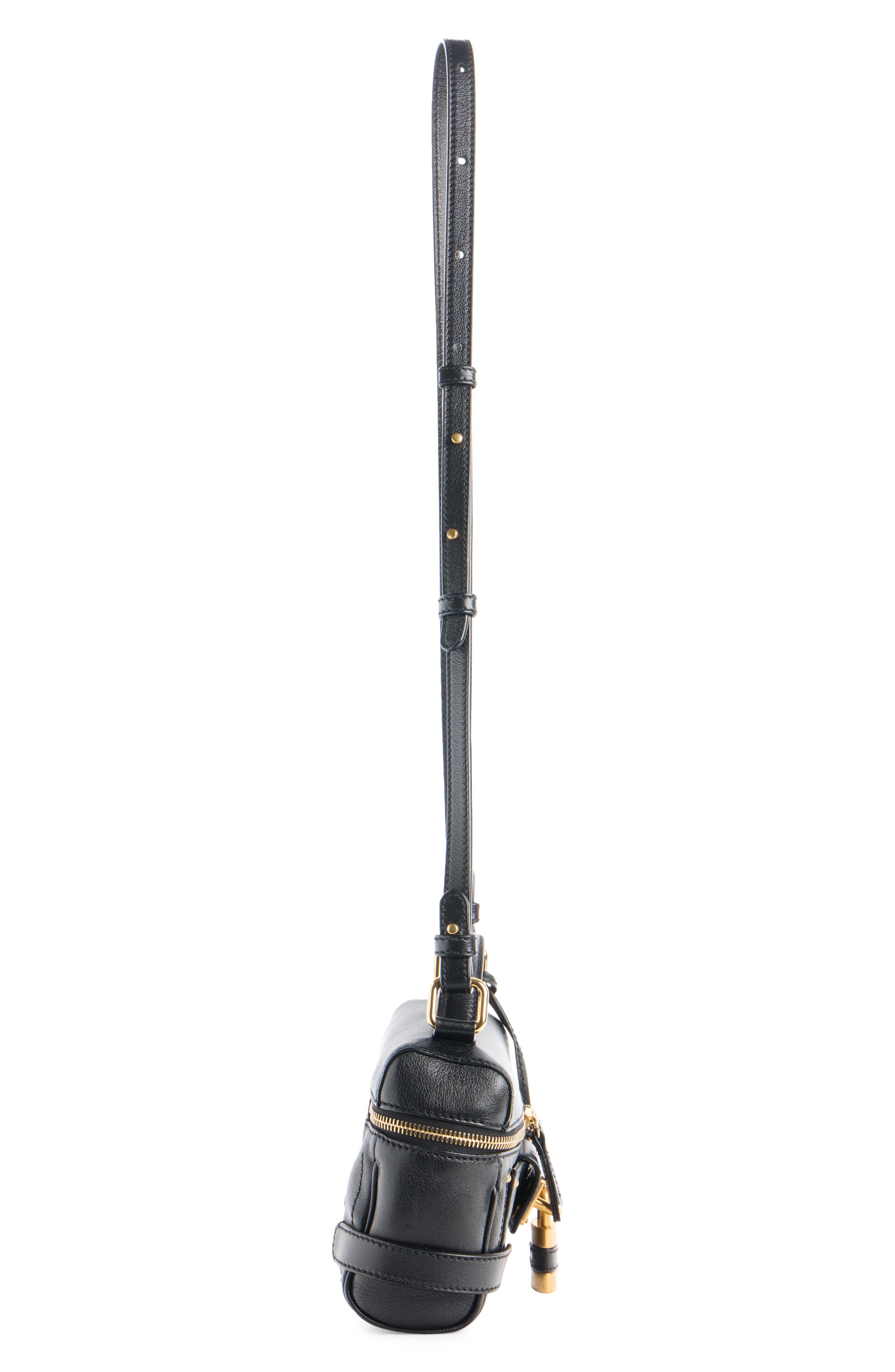 Paddington Leather Crossbody Bag, Alternate, color, BLACK