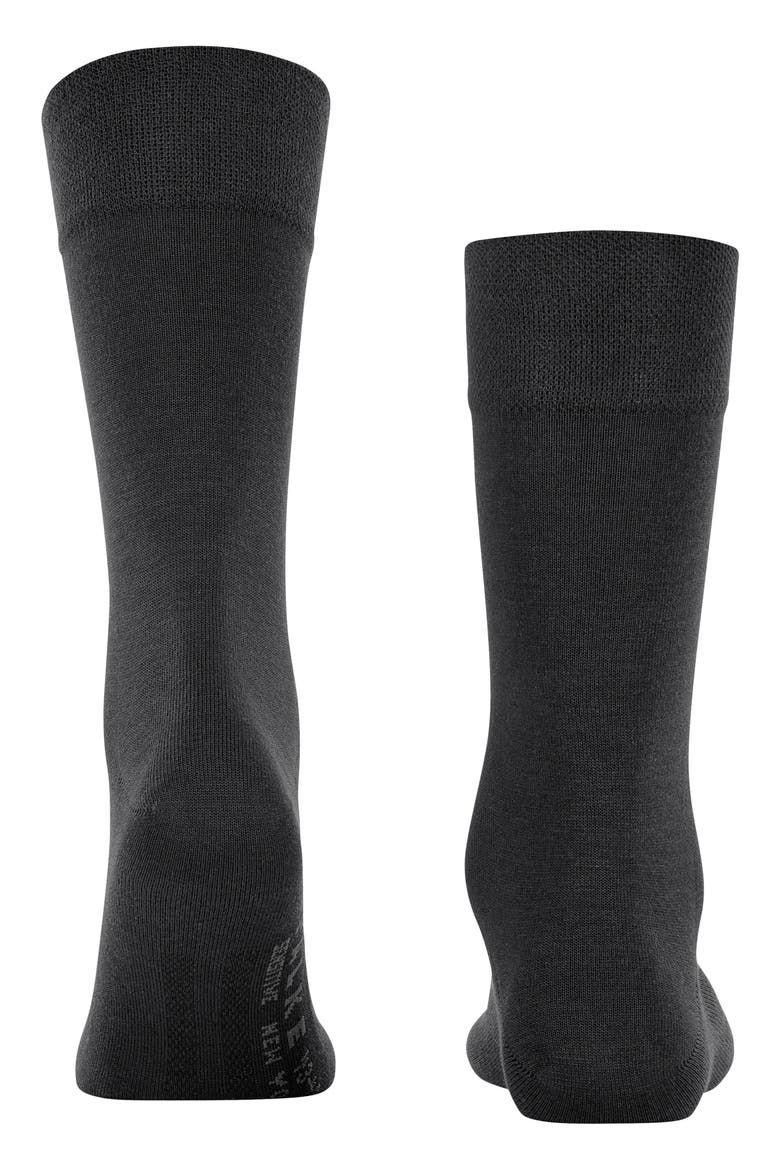 Sensitive New York Crew Socks, Alternate, color, BLACK