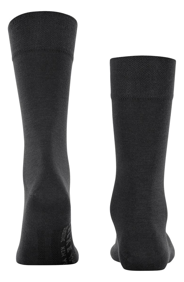 Falke Sensitive New York Crew Socks, Alternate, color, Black