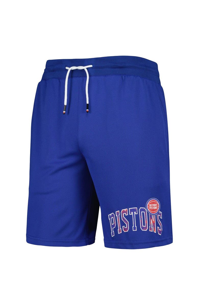 TOMMY JEANS Men's Tommy Jeans Blue Detroit Pistons Mike Mesh Basketball Shorts, Alternate, color, Blue