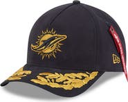 New Era x Alpha Industries Men's New Era x Alpha Industries Black Miami Dolphins A-Frame 9FORTY Adjustable Hat
