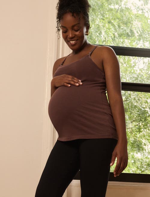 Motherhood Maternity Clip Down Nursing Tank Top Cami In French Roast