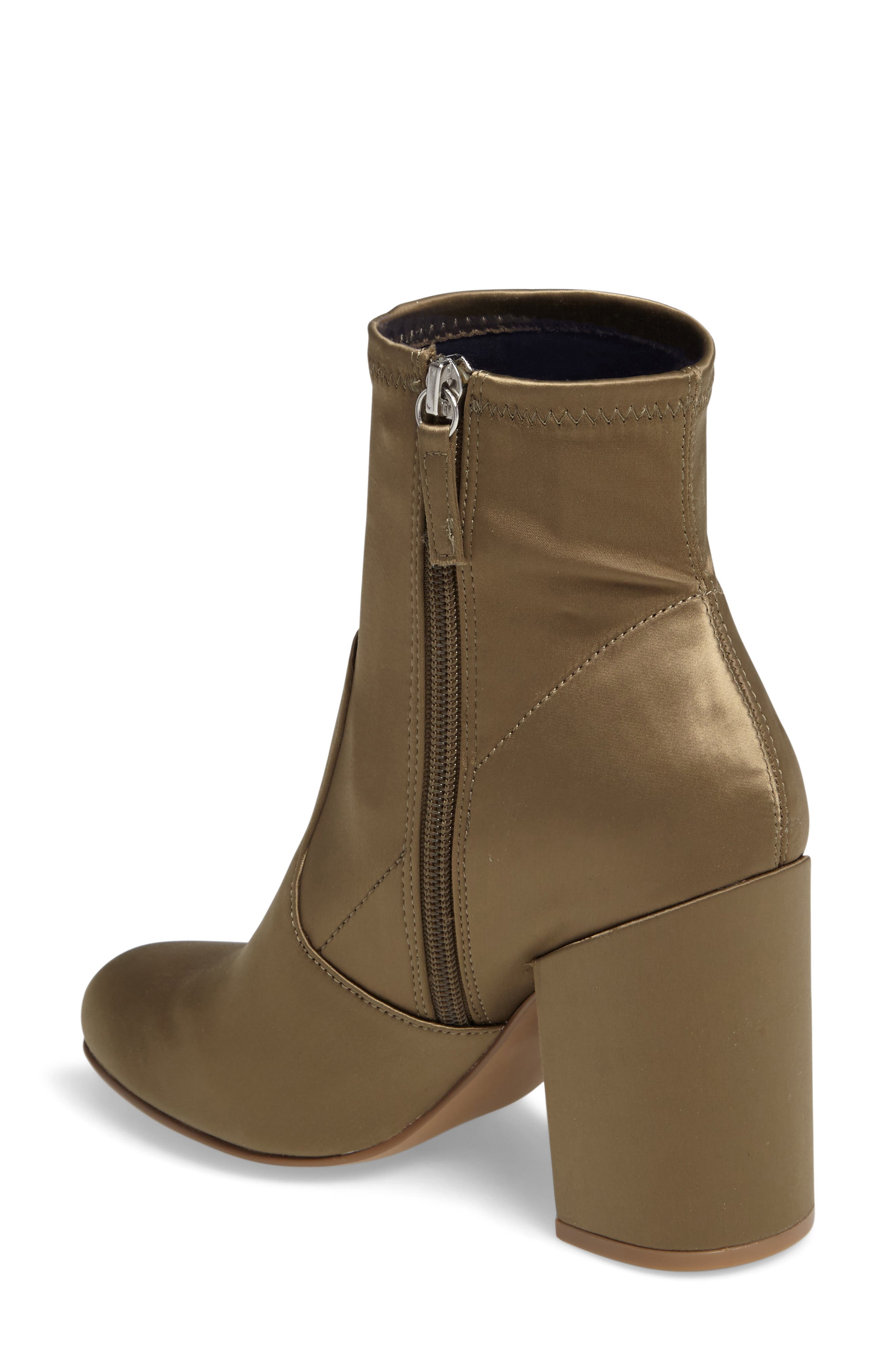 Gaze Bootie, Alternate, color, OLIVE SATIN