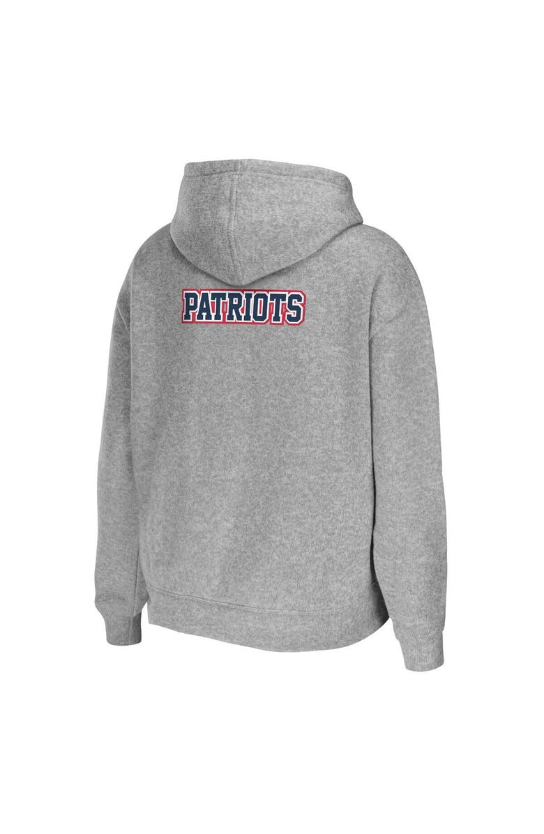 WEAR by Erin Andrews Women's WEAR by Erin Andrews Heather Gray New England Patriots Plus Size Full-Zip Hoodie, Alternate, color, 