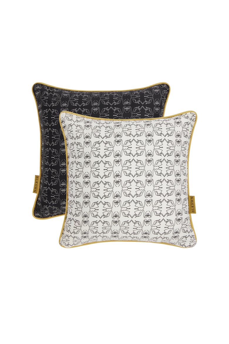 Swn  Monogram Decorative Cushion, Main, color, Black & White